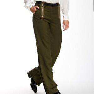 L.A.M.B army green wide leg pants